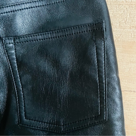 Wilfred Faux Leather Pants Women Size 0 Black Straight Leg Aritzia - Picture 7 of 10